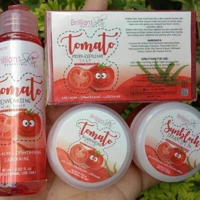 set tomato skincare