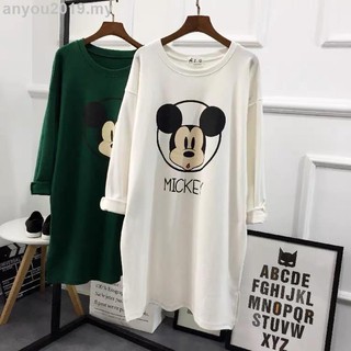 style women ladies loose cartoon mickey half  sleeve t 