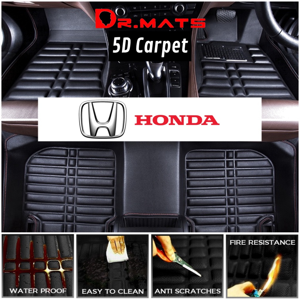 DR.MATS Honda 5D Car Floor Mat Carpet BRV City Civic CRV Jazz HRV