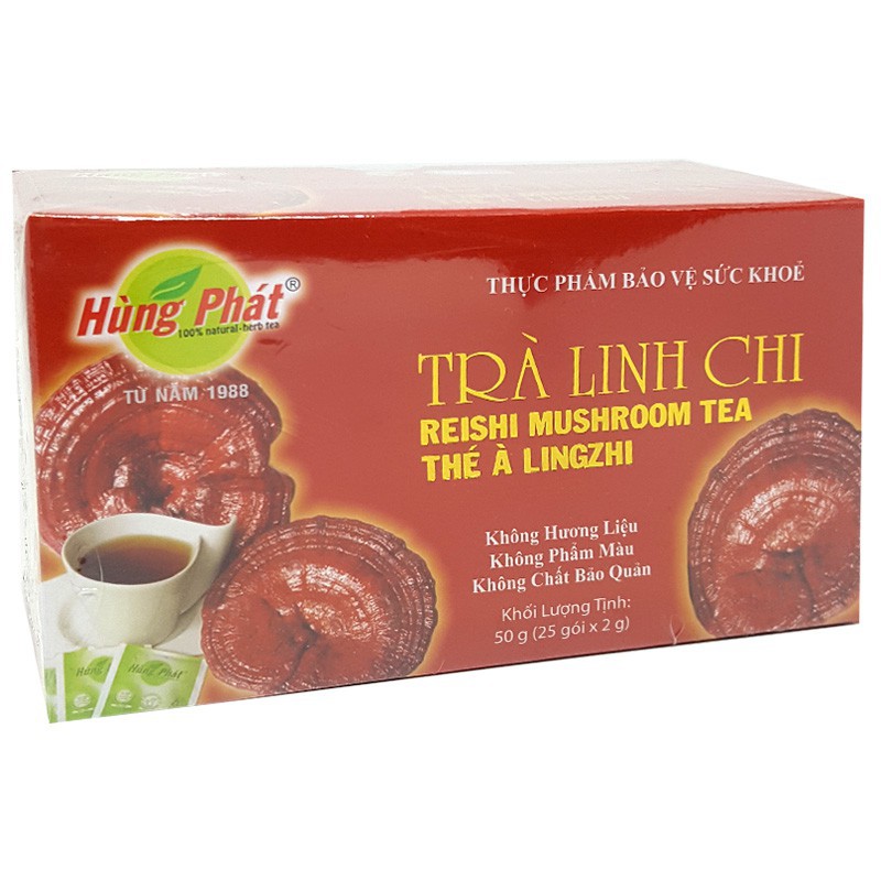 Delicious Hung Phat reishi mushroom tea box of 50g (25 packs x 2g ...