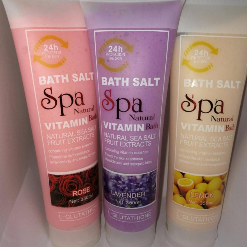 Spa Bath Salt Natural Sea Salt Fruit Extracts Lavender Shopee Malaysia