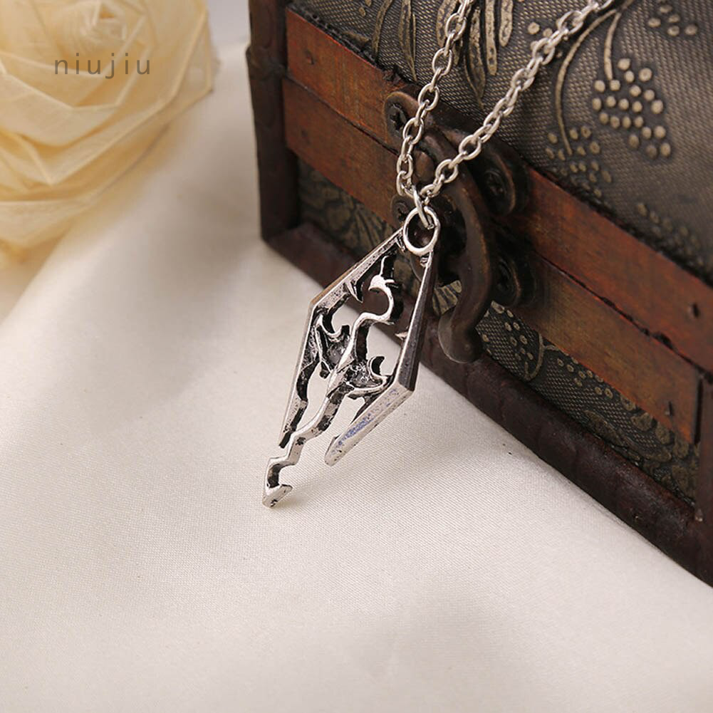 Niujiu Hot Selling Dinosaur Pendant Necklace Skyrim Elder Scrolls