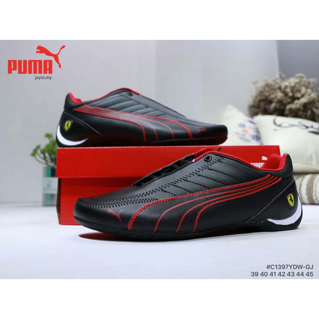 puma black sport shoes racer cat
