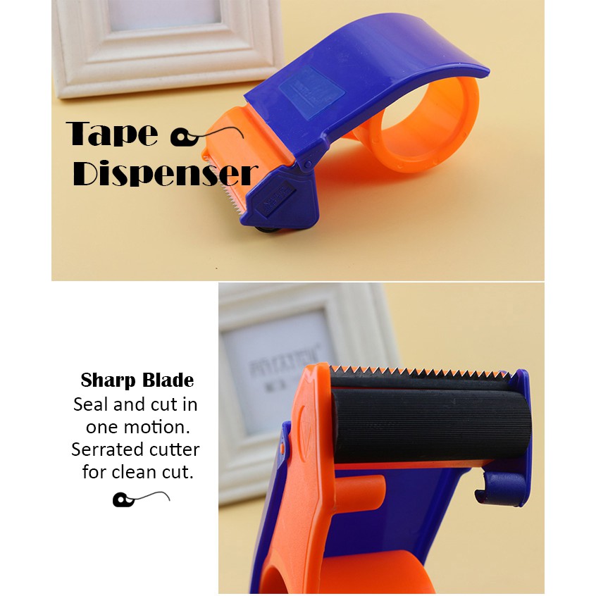 Plastic Roller Packing Tape Cutter Manual Tape Dispenser, 48mm