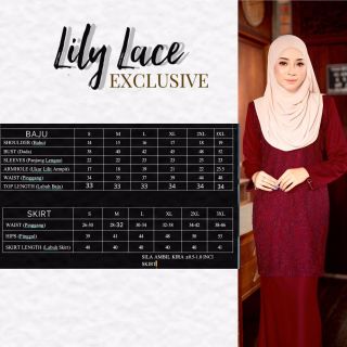  BAJU  KURUNG  LACE LILY NURSING BF FRIENDLY KAIN  DUYUNG  