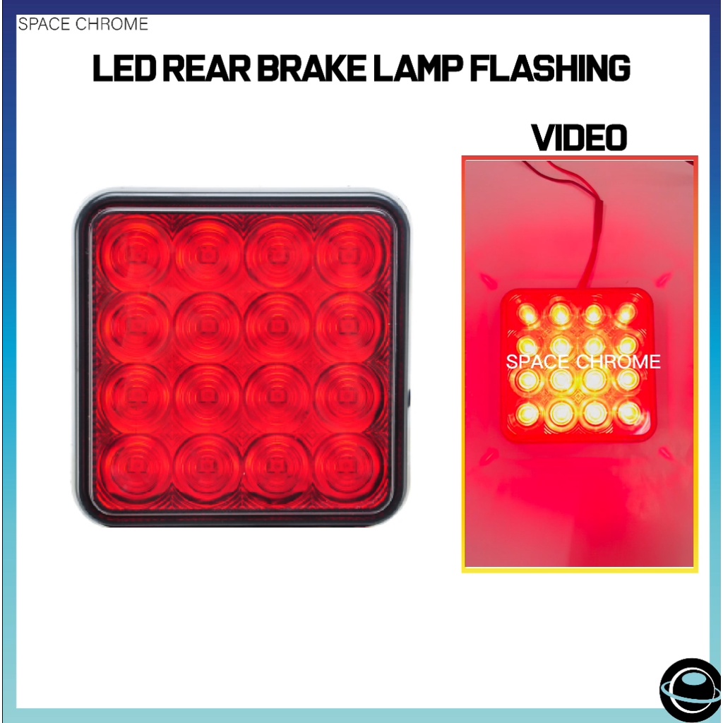 Lampu Led Lori Truck Brake Lamp Flashing 12V / 24V Lampu Brake Lori