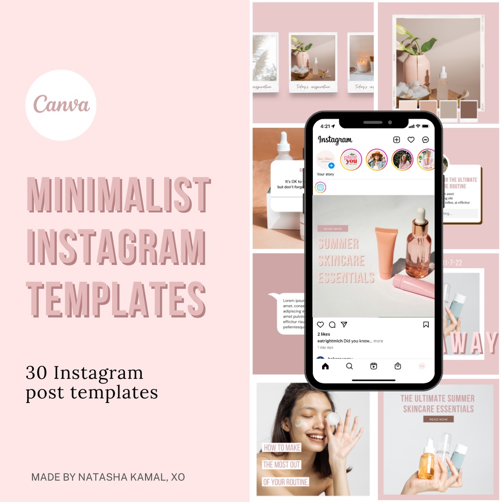 30 Aesthetic Instagram Templates for Canva | Instagram Post Templates ...