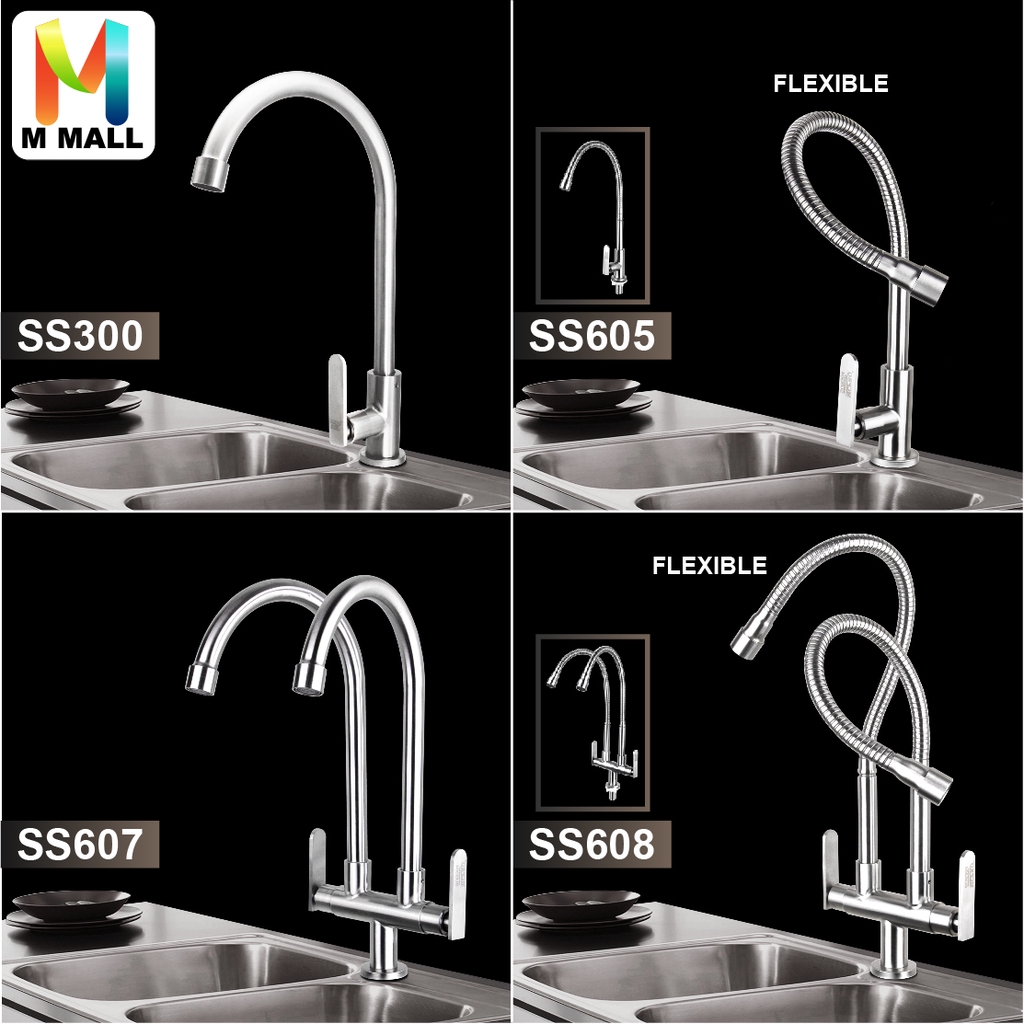 MCPRO Stainless Steel SUS304 Kitchen Faucet SINK TAP PILLAR / WALL