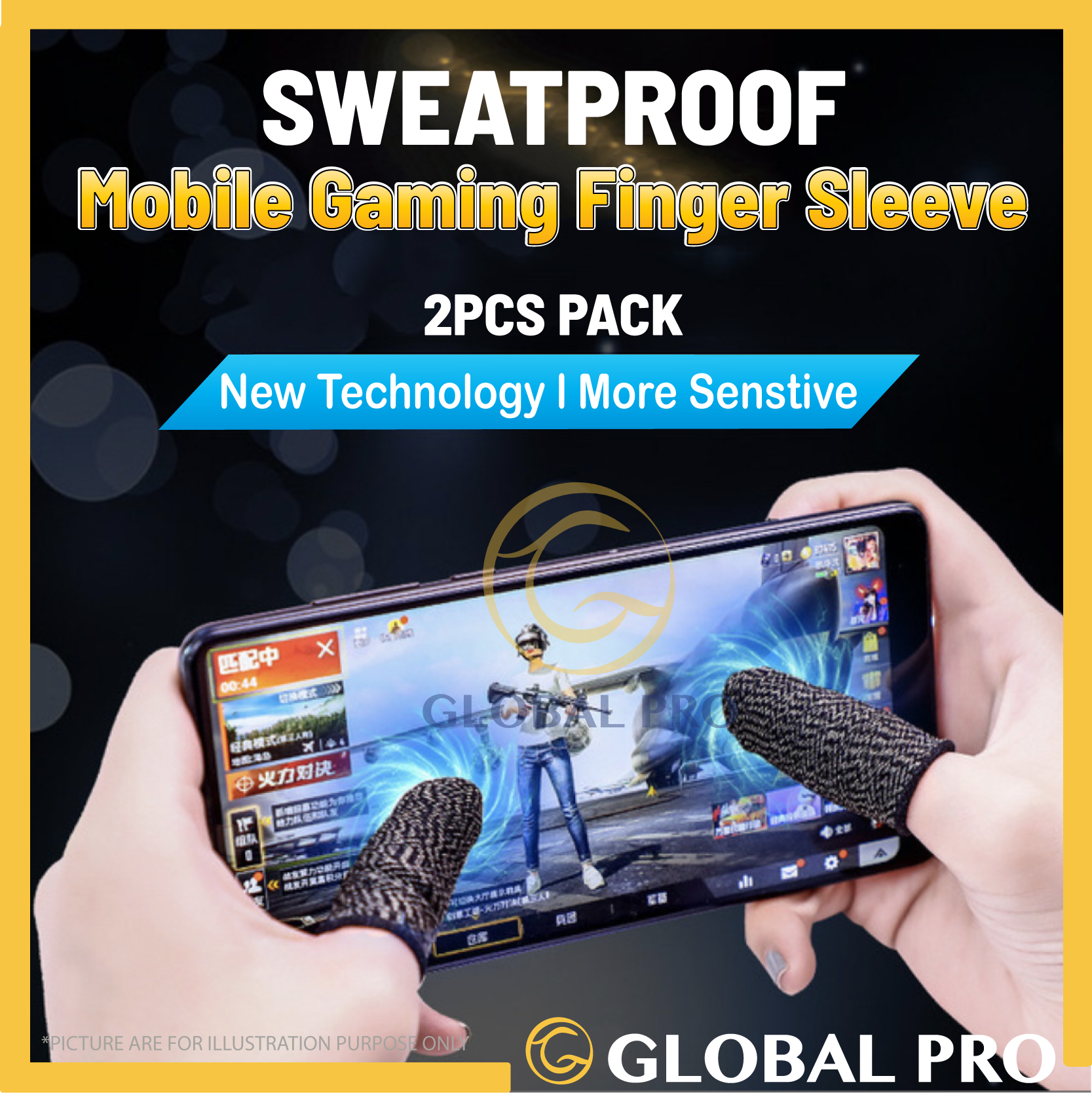 (2PCS) PREMIUM Mobile Finger Sleeve Sleeve Touchscreen Sweatproof Gloves Phone Gaming Game Sarung Jari Gaming