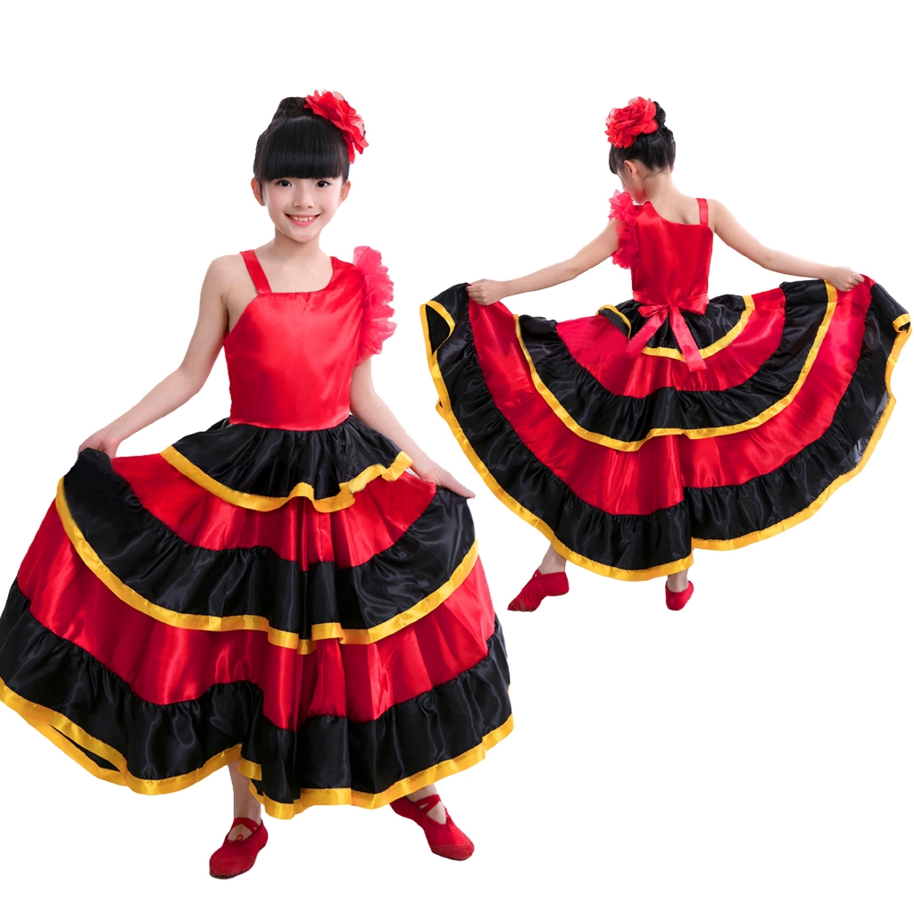 girls red spanish dress