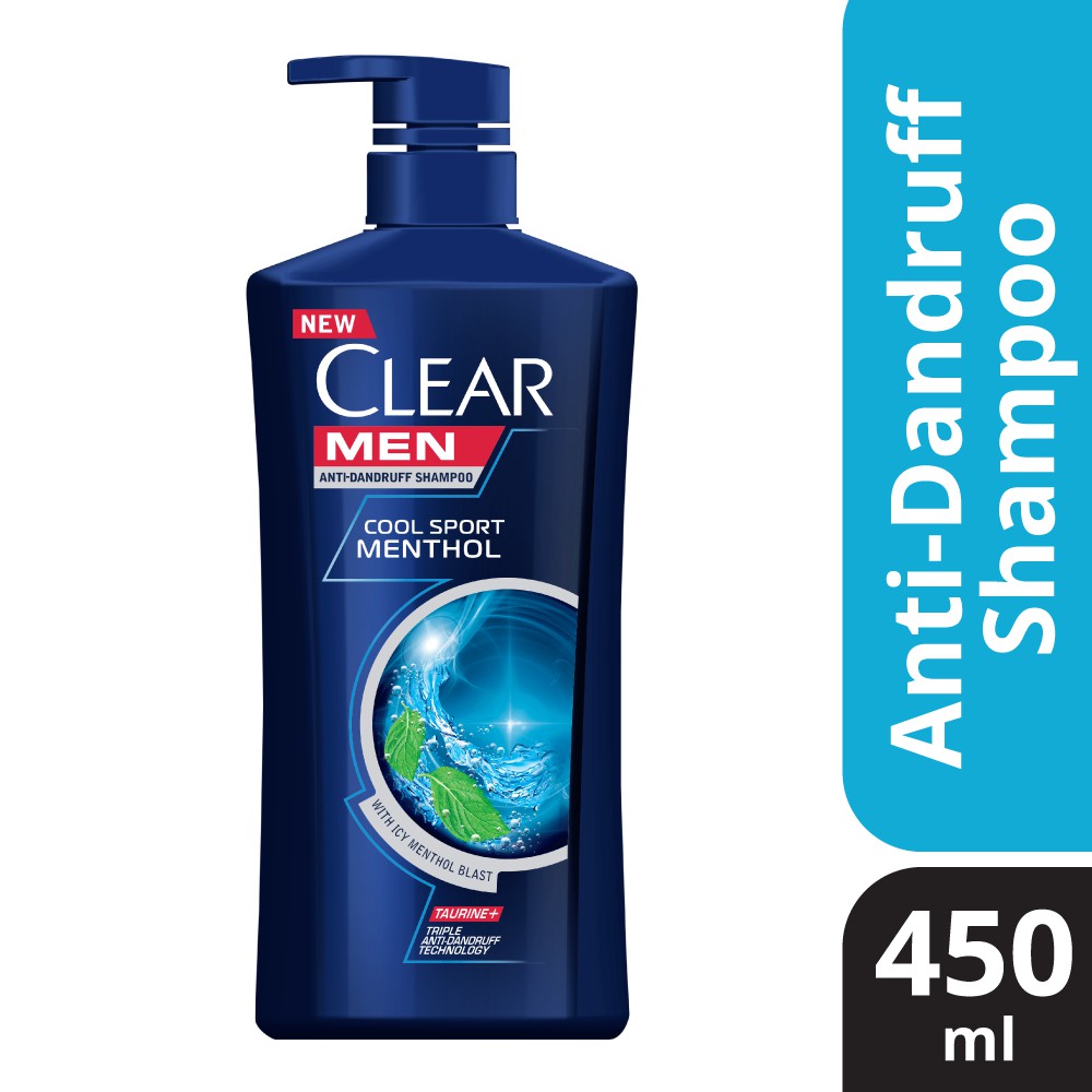 Clear Men Cool Sport Menthol Anti-Dandruff Shampoo 450ml | Shopee Malaysia