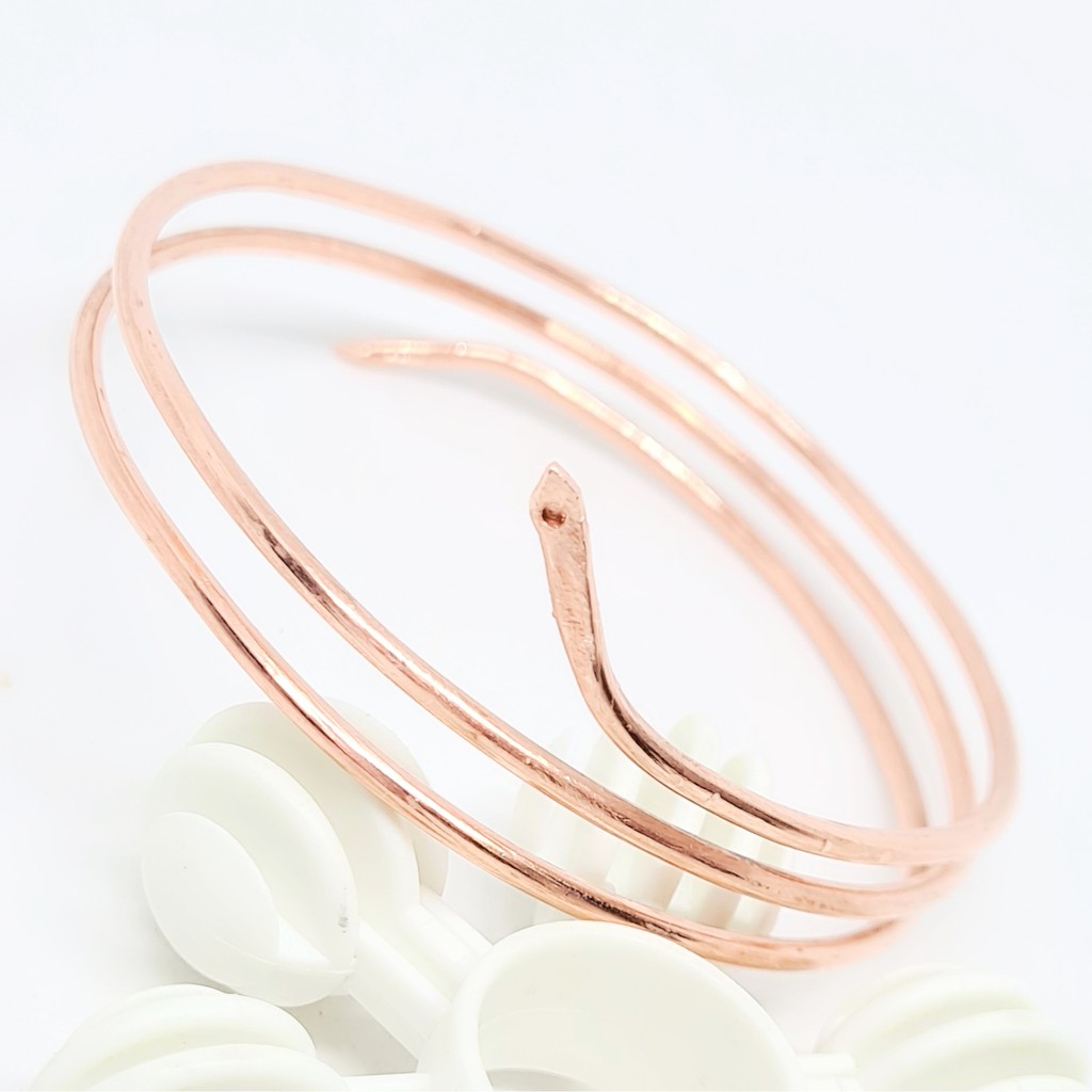 Handcrafted Pure Copper Snake Bangle / Bracelet - YOGA BANGLE - Copper Jewelry