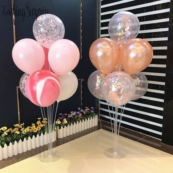 Stand Stick Balons Balloon Holder 1 Set Clear Plastic Column Balloons ...