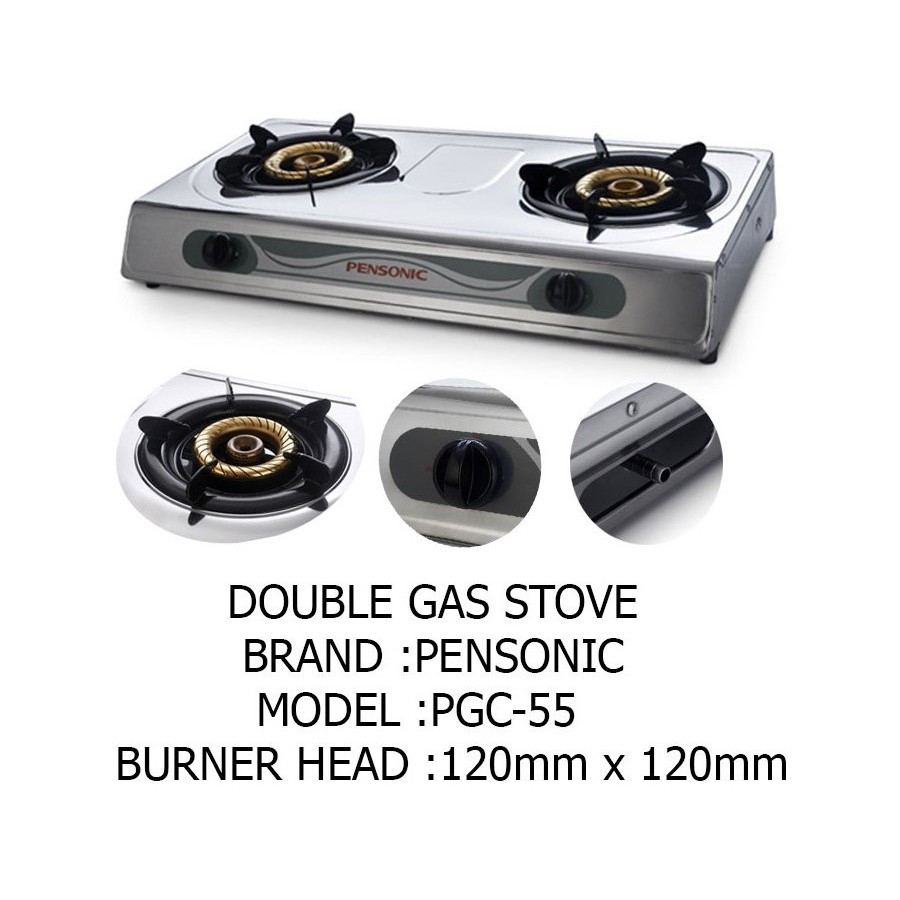 PENSONIC 2 BURNERS GAS COOKER | PGC-55S / PGC-26N | Shopee Malaysia