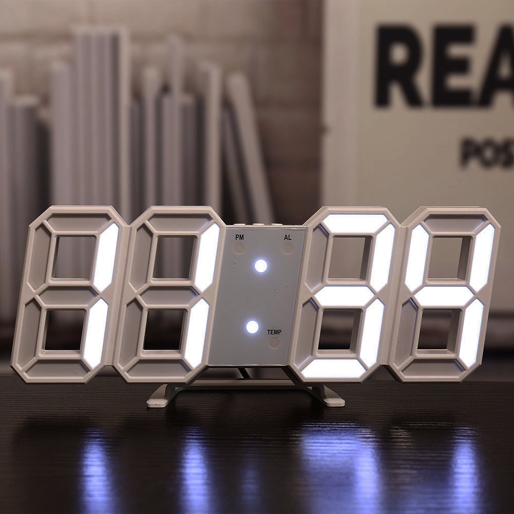 Tik Tok Viral 3D LED Clock Desktop Alarm Clock, Modern Digital Wall