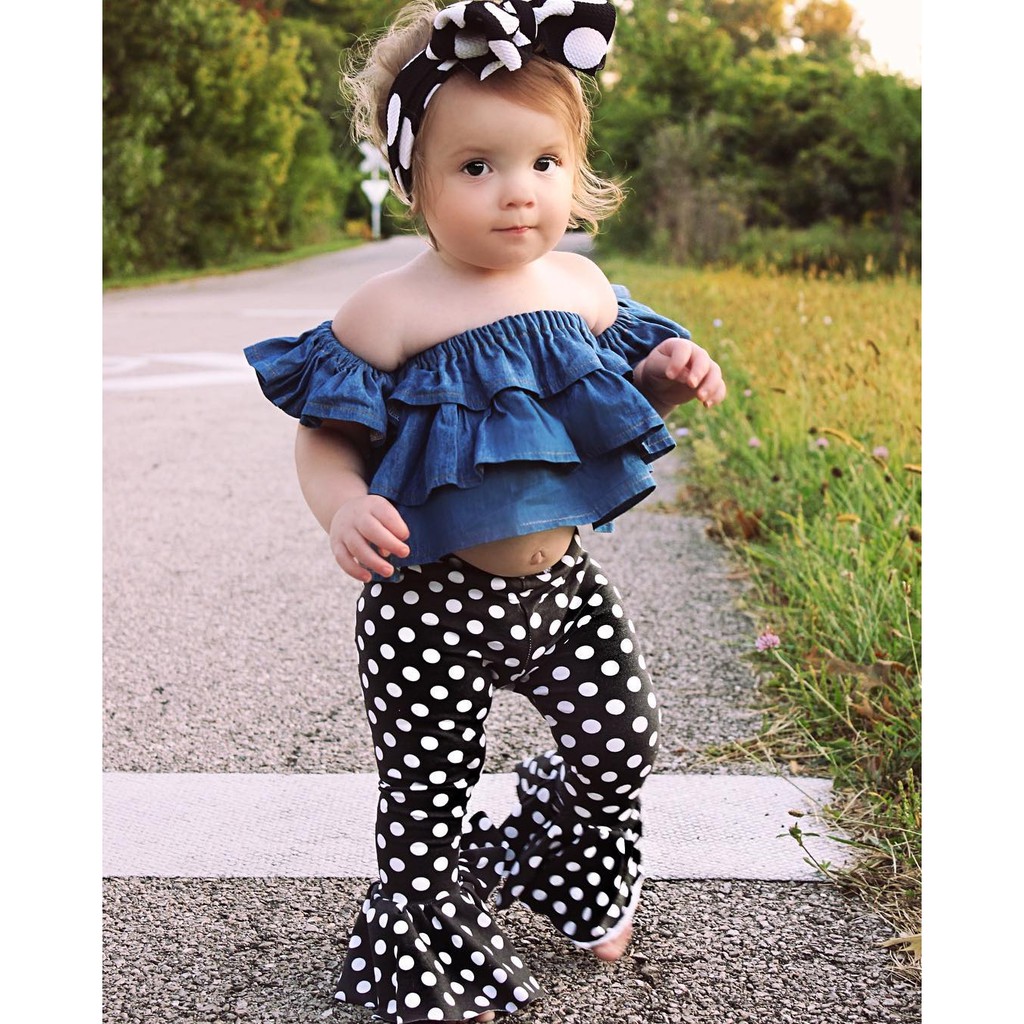 ruffle bell bottom pants baby