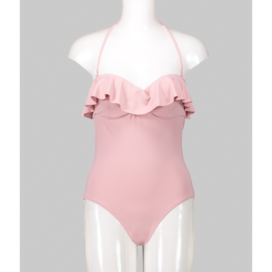 BENCH/ One Piece Swimsuit with Removable Strap - Pink