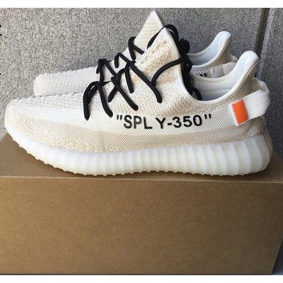 Ready Stock 100%original Adidas YEEZY 350V2 x OFF-WHITE beige limited edition boost SPLY-350 Shopee Malaysia