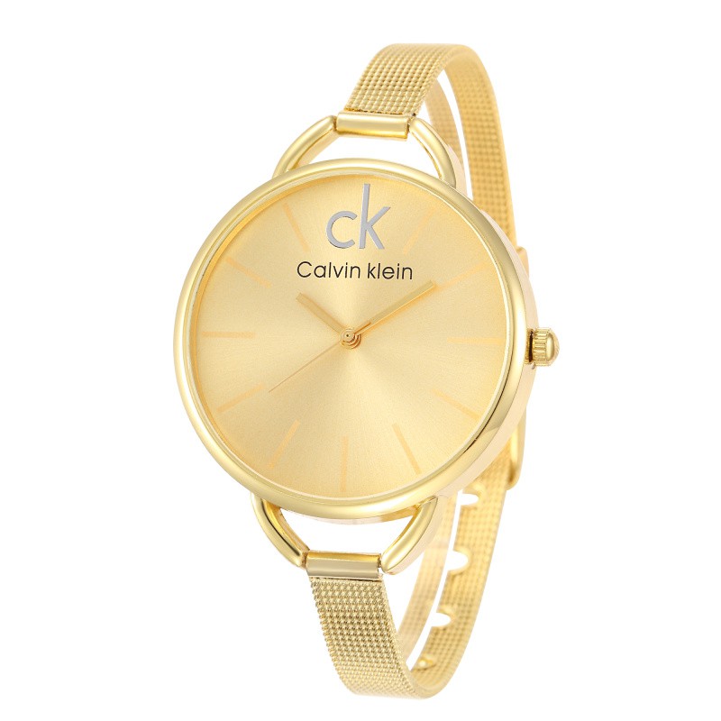 calvin klein quartz stainless steel back