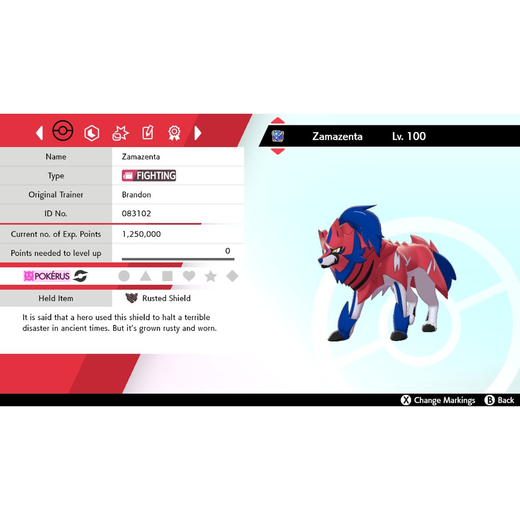 Pokemon Sword Shield 6 Ivs Zamazenta With Rusted Shield Shopee Malaysia