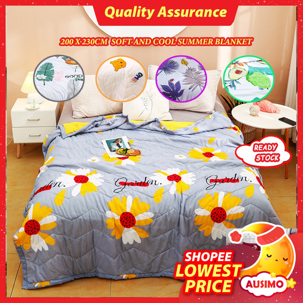 15 200 x 230cm BLANKET COTTON SUPER SOFT SUMMER BLANKET WASHABLE QUILT