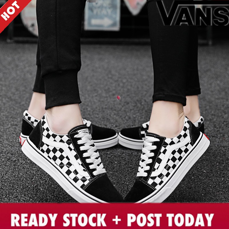 vans old skool checkerboard on feet