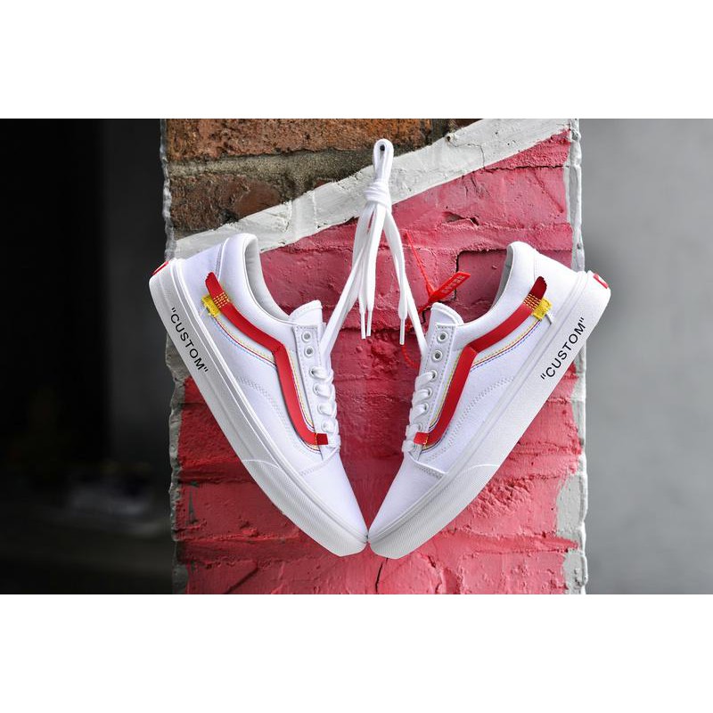 off white red vans