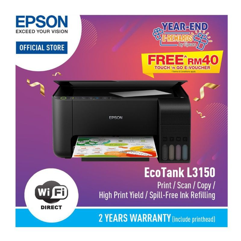 Epson EcoTank L3150 WiFi All in One Ink Tank Printer ...