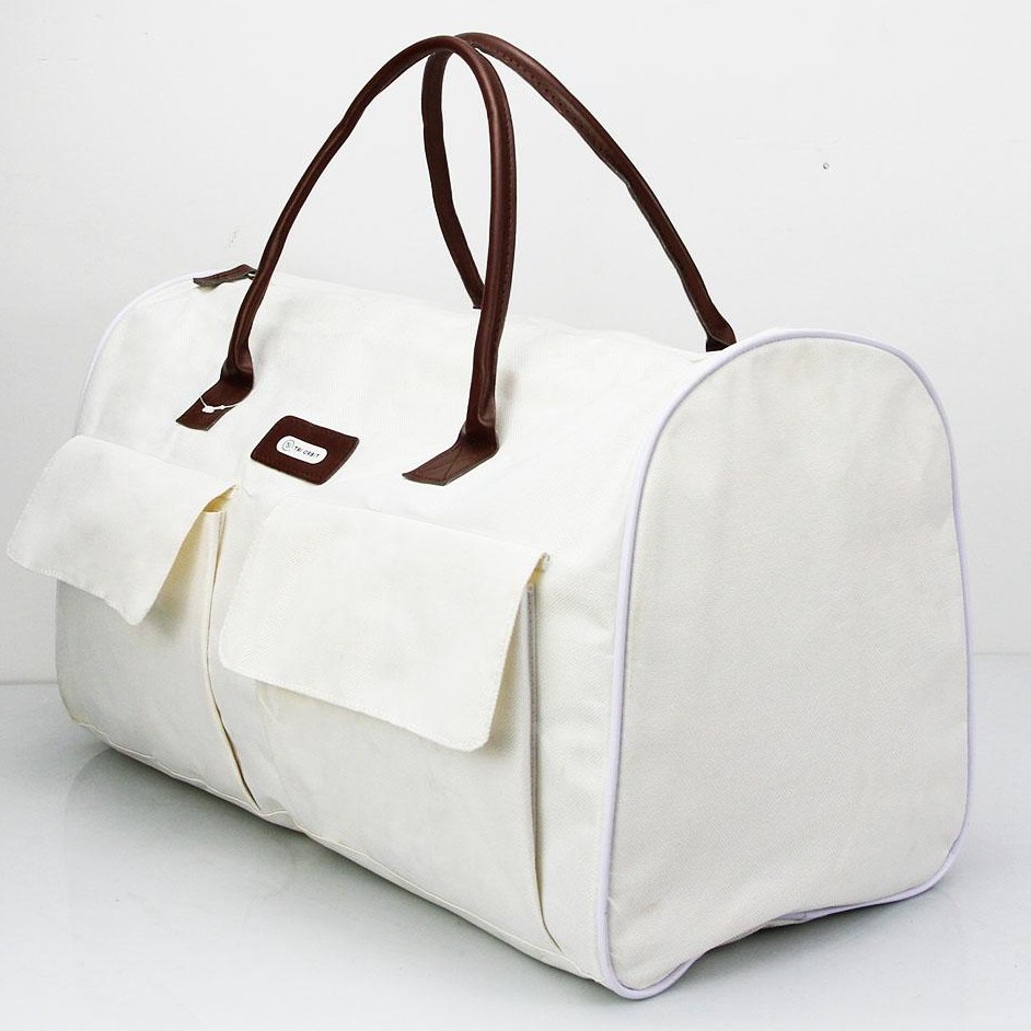 white travel bag