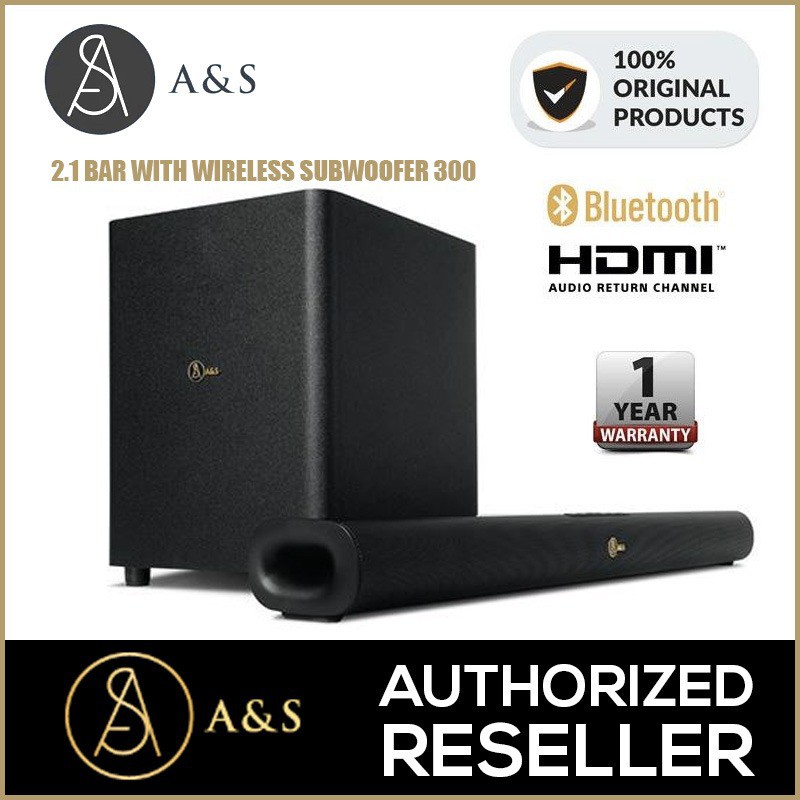 a&s 2.1 bar with wireless subwoofer 300