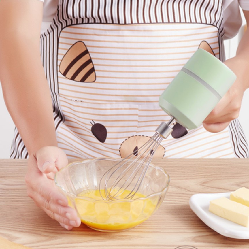 Electric Wireless Mini Hand Mixer USB Rechargeable Handheld Egg Beater Cream Food Cake Baking