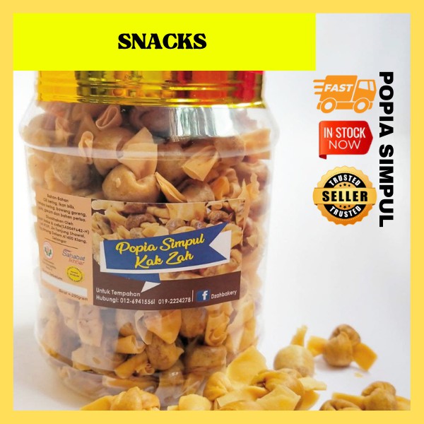 READY STOCK Snacks Kudapan Popia Simpul Kasih Crunchy Viral Inti Ikan ...