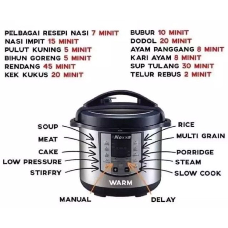 Free Shipping Noxxa Pressure Cooker Periuk Ajaib Shopee Malaysia