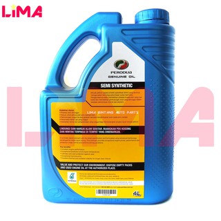 PERODUA 5W30 SEMI SYNTHETIC ENGINE OIL 4L FOR MYVI , ALZA 