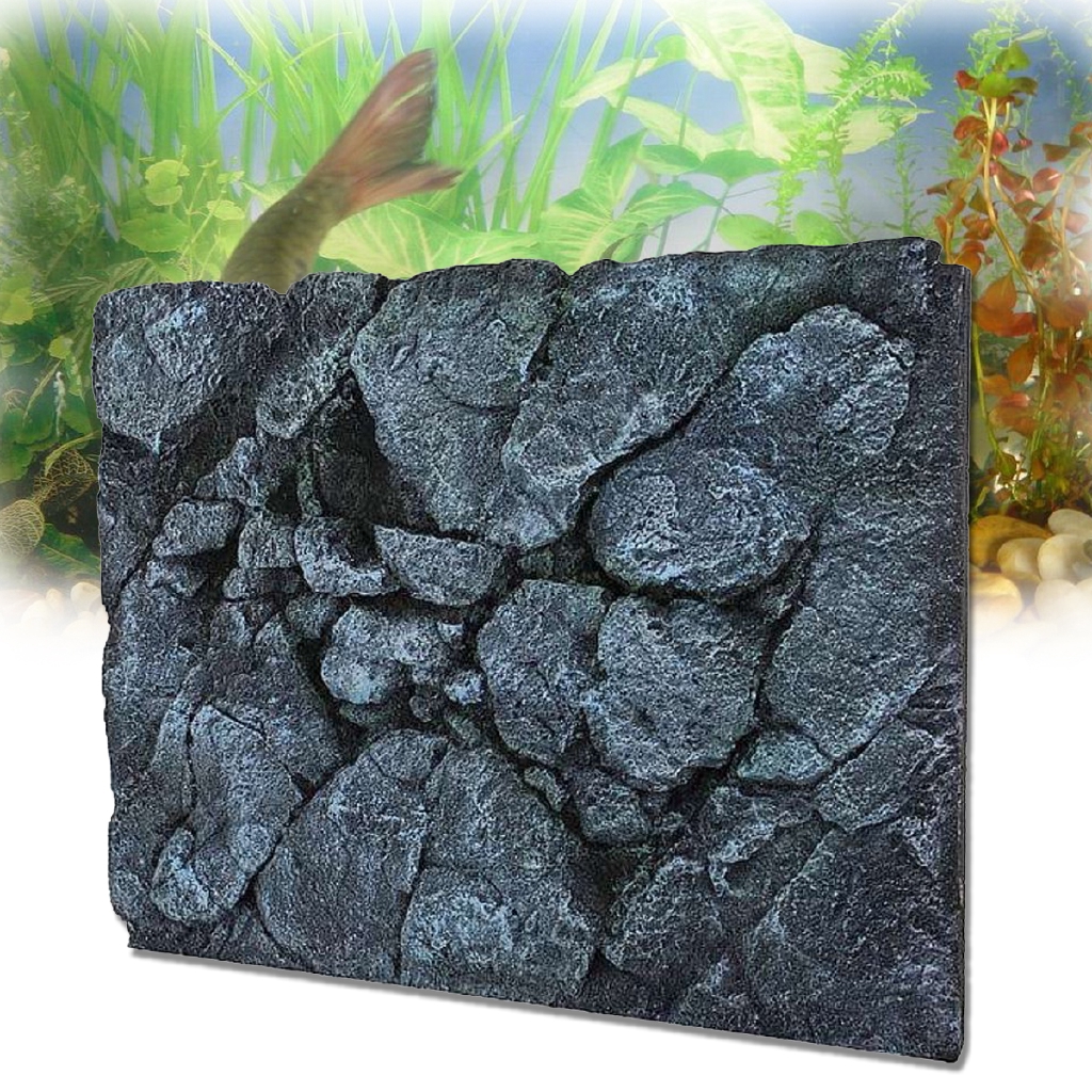 3D Rock Stone Reptile Aquarium Fish Tank Background Board Plate ...