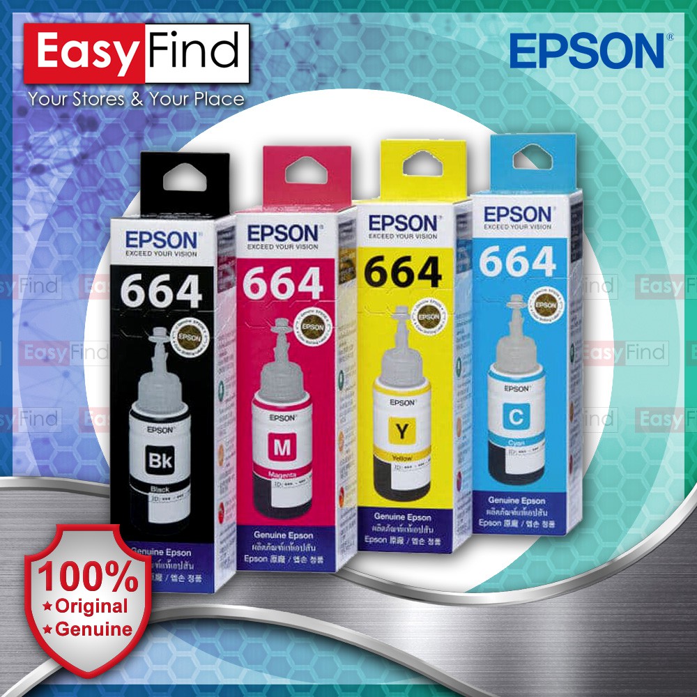 ORIGINAL EPSON T664 ink for PRINTER L120 L210 L360 L405 L565 L1300 ink