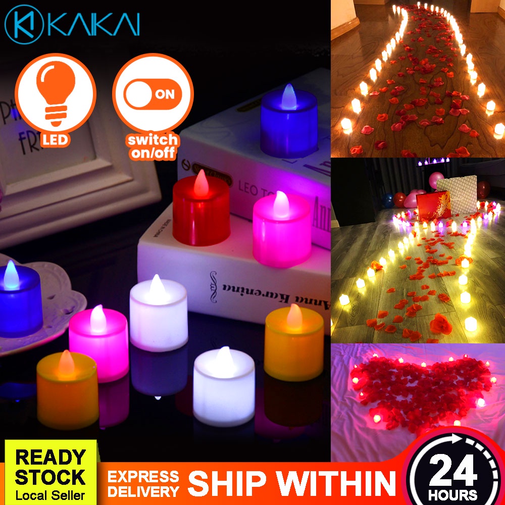 PROMO LED Candle Mini Multicolor Lamp Lilin Lampu Flameless Tea Light Home Romantic Wedding Birthday Decoration