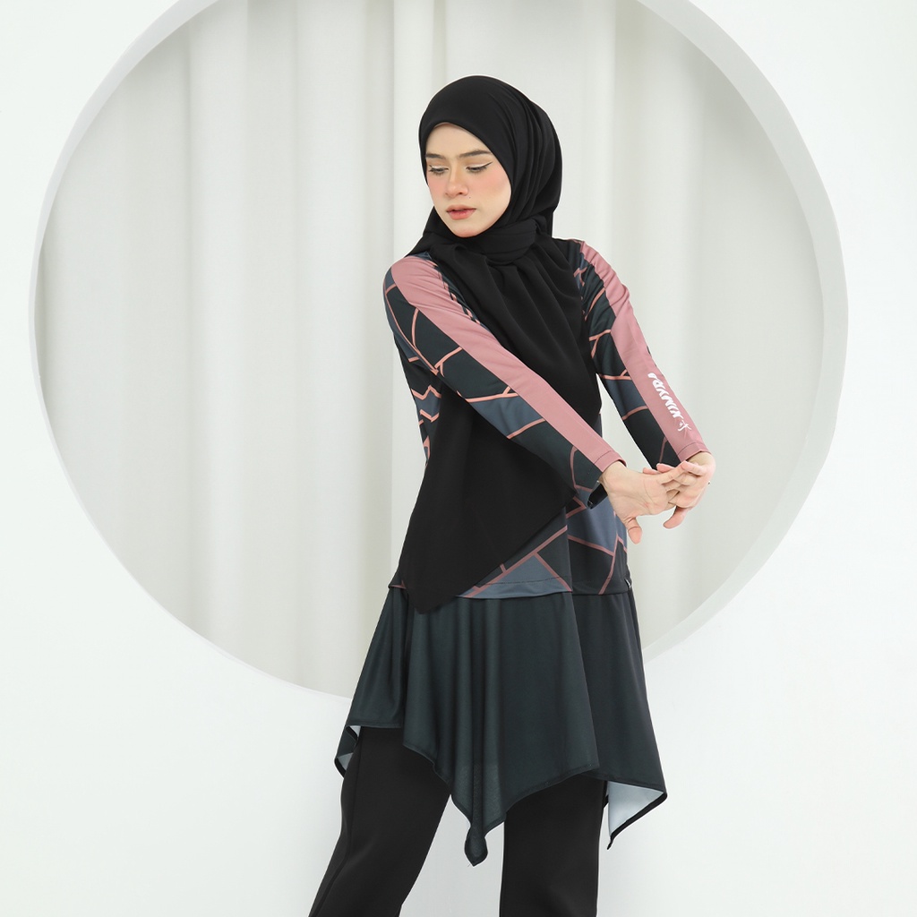 Kimyra Pakej Premium-Kimyra Kimtuniq Collection Jersey Muslimah Swimming Hiking Attire Blouse Sport Modest Activewear