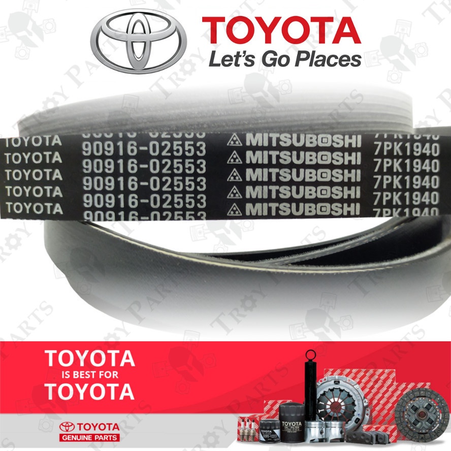 Original Toyota Fan Belt 9091602553 for Toyota Harrier ACU30 Wish