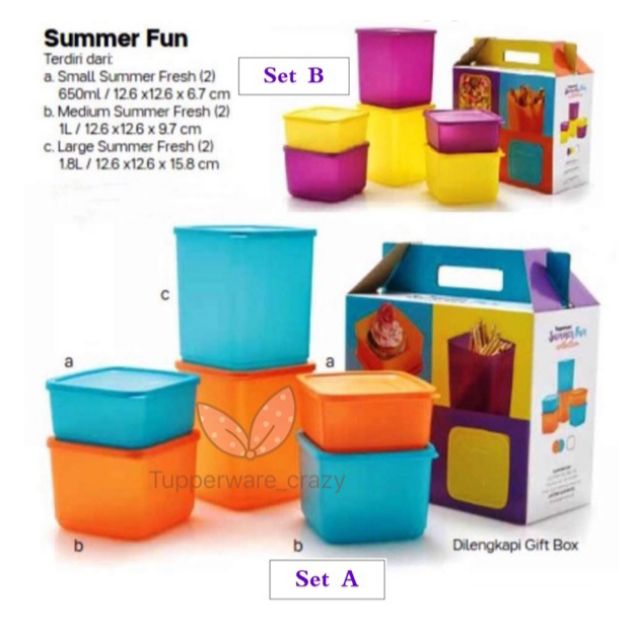 🔥 Tupperware Summer Fun (3 OR 6pcs Set)🔥