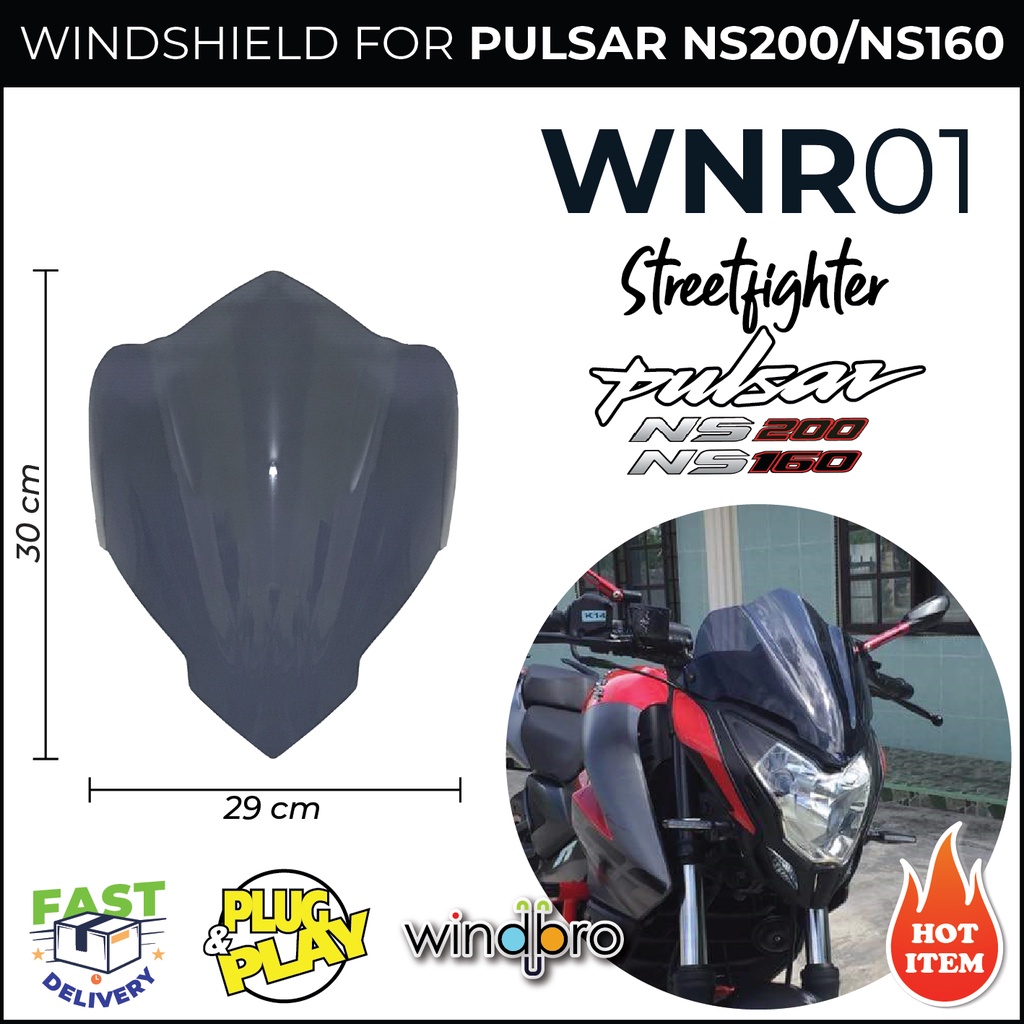 WNR01 - Windshield Visor Pulsar NS200 / NS160