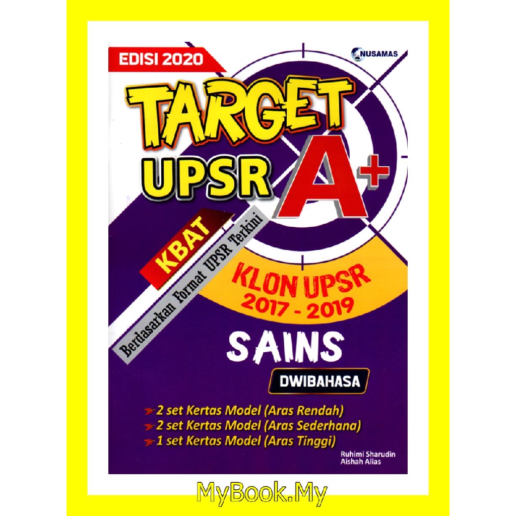 Myb Buku Latihan Target A Upsr Tahun 4 5 6 Sains Science Dwibahasa Nusamas Shopee Malaysia