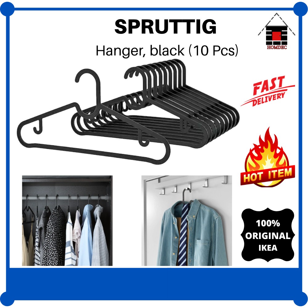 IKEA SPRUTTIG Hanger, black I Penyangkut, hitam | Shopee Malaysia