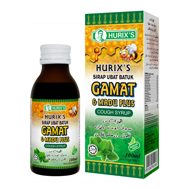 Hurix Sirap Ubat Batuk Gamat & Madu Plus Cough Syrup 60ml 100ml