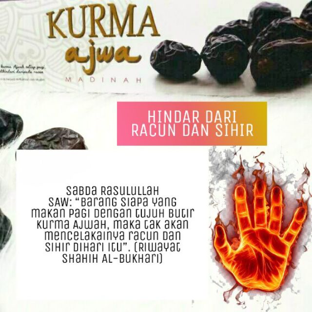 Kurma Ajwa Kurma Terbaik Beri Tenaga Hindar Dari Racun Dan Sihir 200g 400g Shopee Malaysia