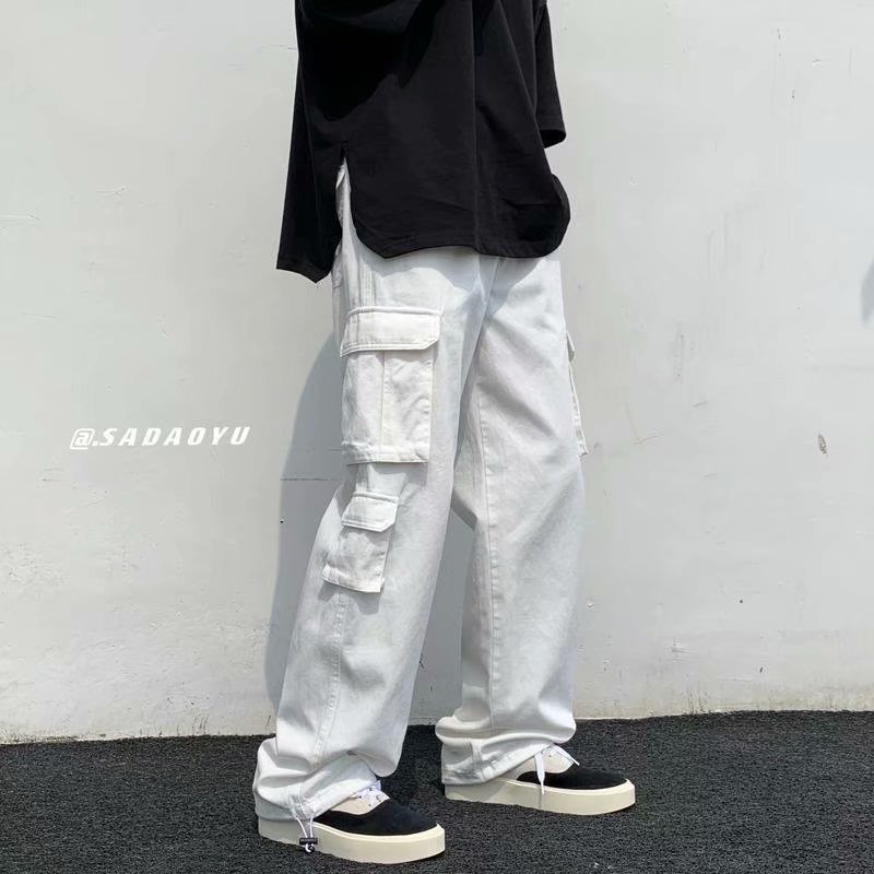 cargo pants for men white