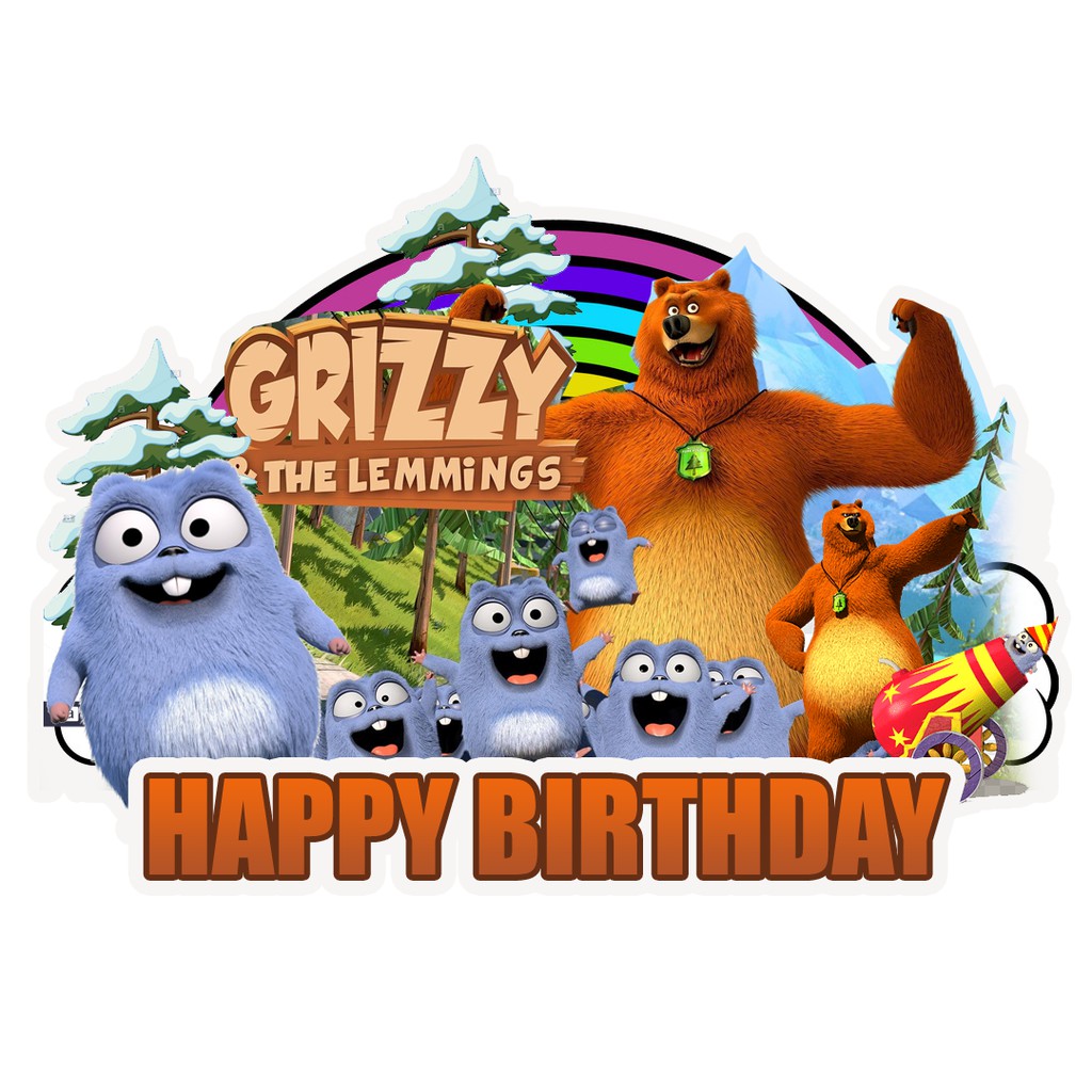 Grizzy And The Lemmings Cake Topper 20