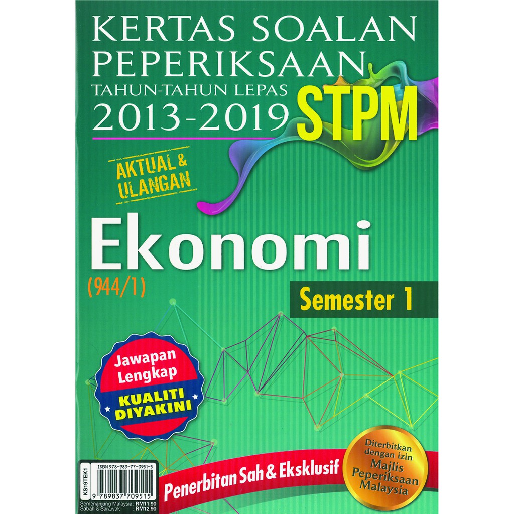 Kertas Soalan Peperiksaan 201319 Ekonomi STPM Semester 1  Shopee Malaysia