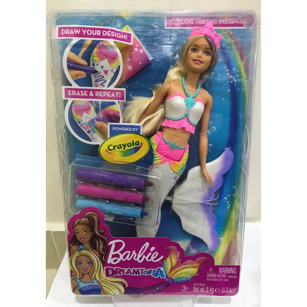 barbie dreamtopia color magic mermaid doll