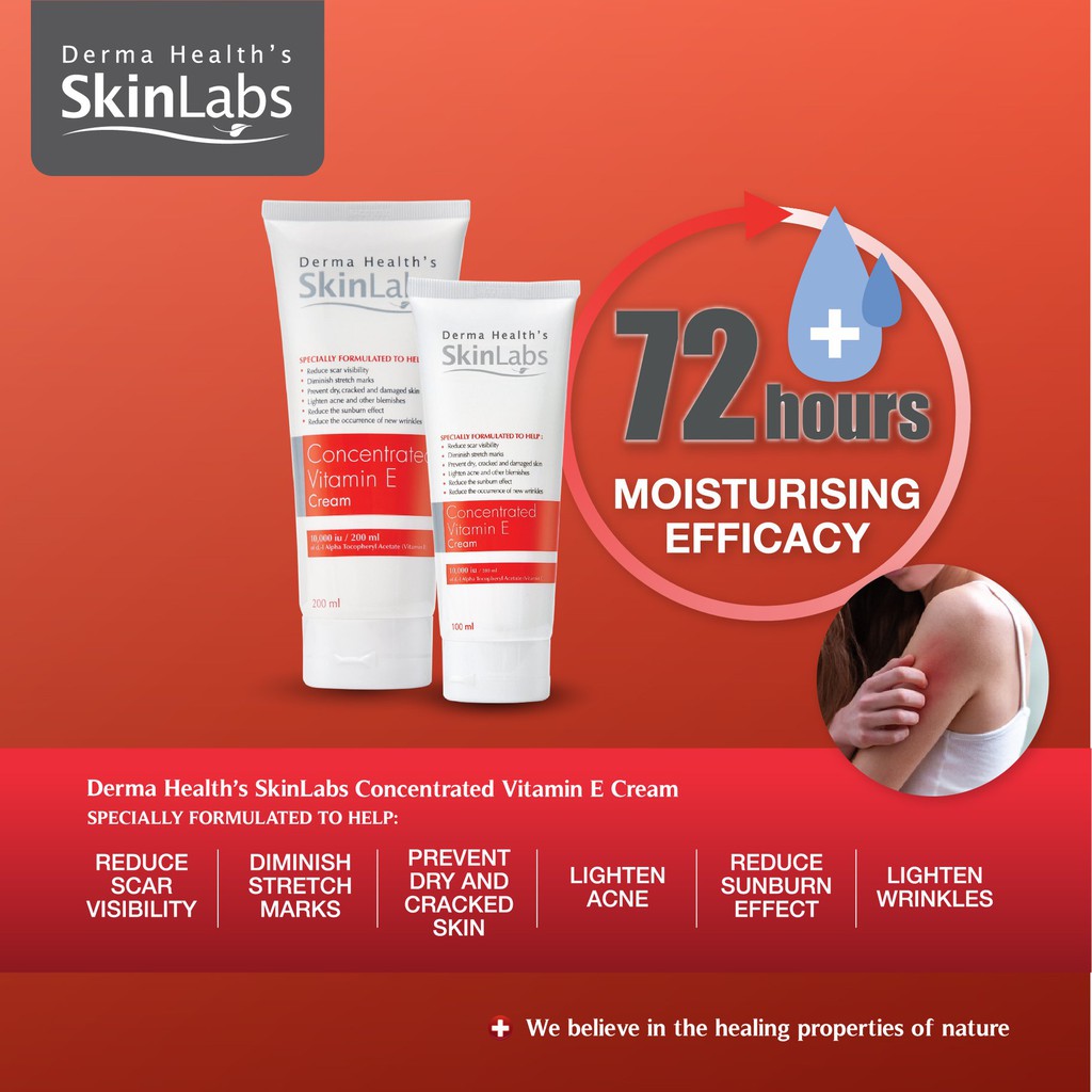 Skin Labs Concentrated 10000 Iu Vitamin E Cream 30ml 100ml 200ml Value Pack 100ml 200ml